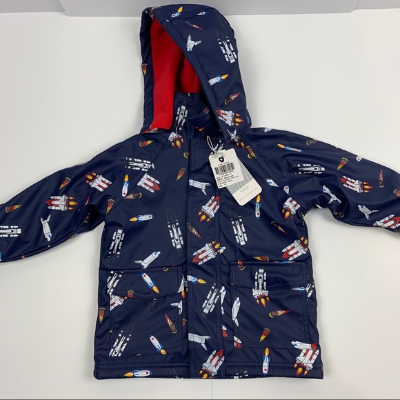 NWT Korango Rain Jacket Rocket Spaceship size 1Y - Picture 1 of 6